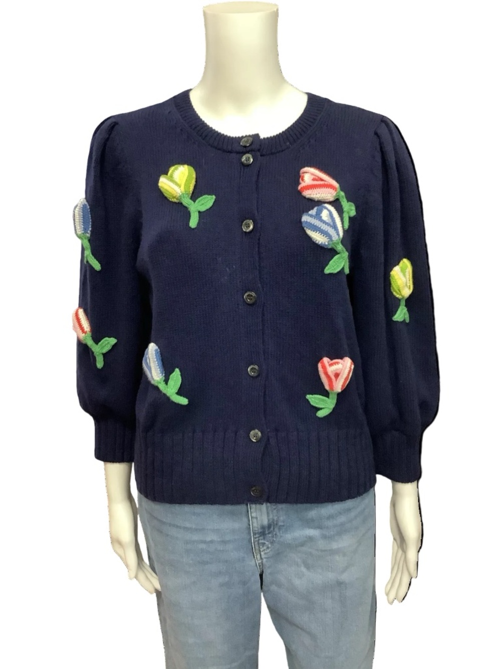 Kate Spade Floral Crochet Cardigan Size: S